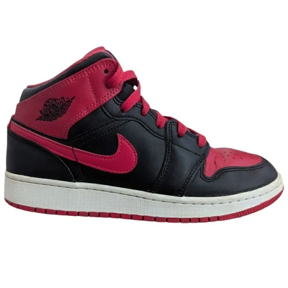 Nike Air Jordan 1 Kids 5.5Y Mid Alternate Bred DQ8423-060 2022 Red & Black Shoes